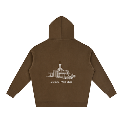 Ultra-soft Oversized Temple Hoodie (Mount Timpanogos)