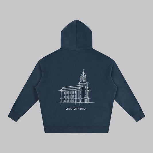 Ultra-soft Oversized Temple Hoodie (Cedar City)