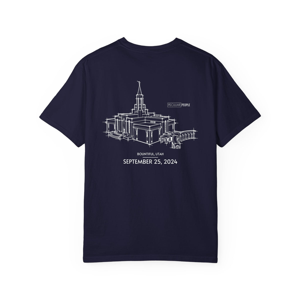Essential Temple Tee – with personalizable date (Bountiful)