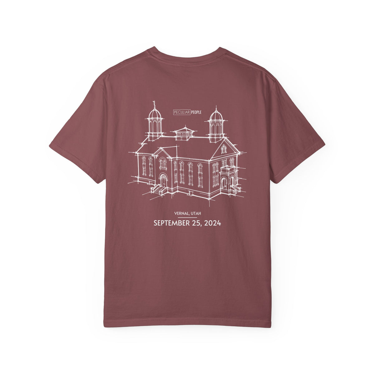 Essential Temple Tee – with personalizable date (Vernal)