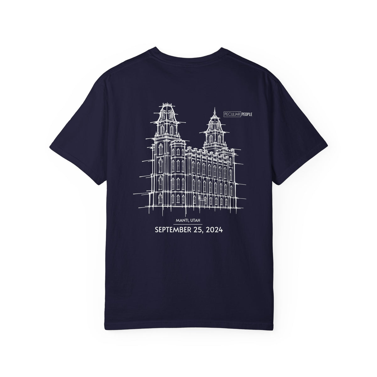 Essential Temple Tee – with personalizable date (Manti)