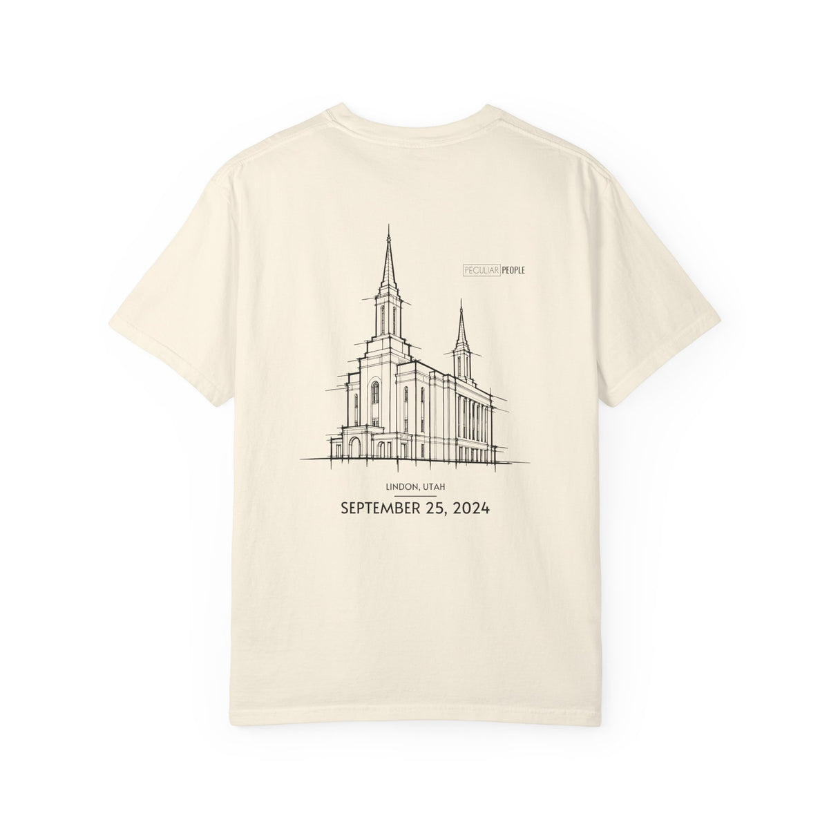 Essential Temple Tee – with personalizable date (Lindon)