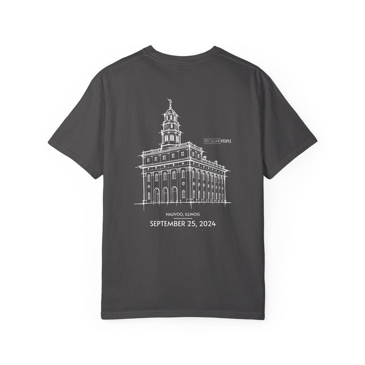 Essential Temple Tee – with personalizable date (Nauvoo)