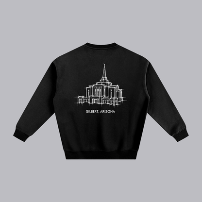 Gilbert Temple back print flat lay - Black