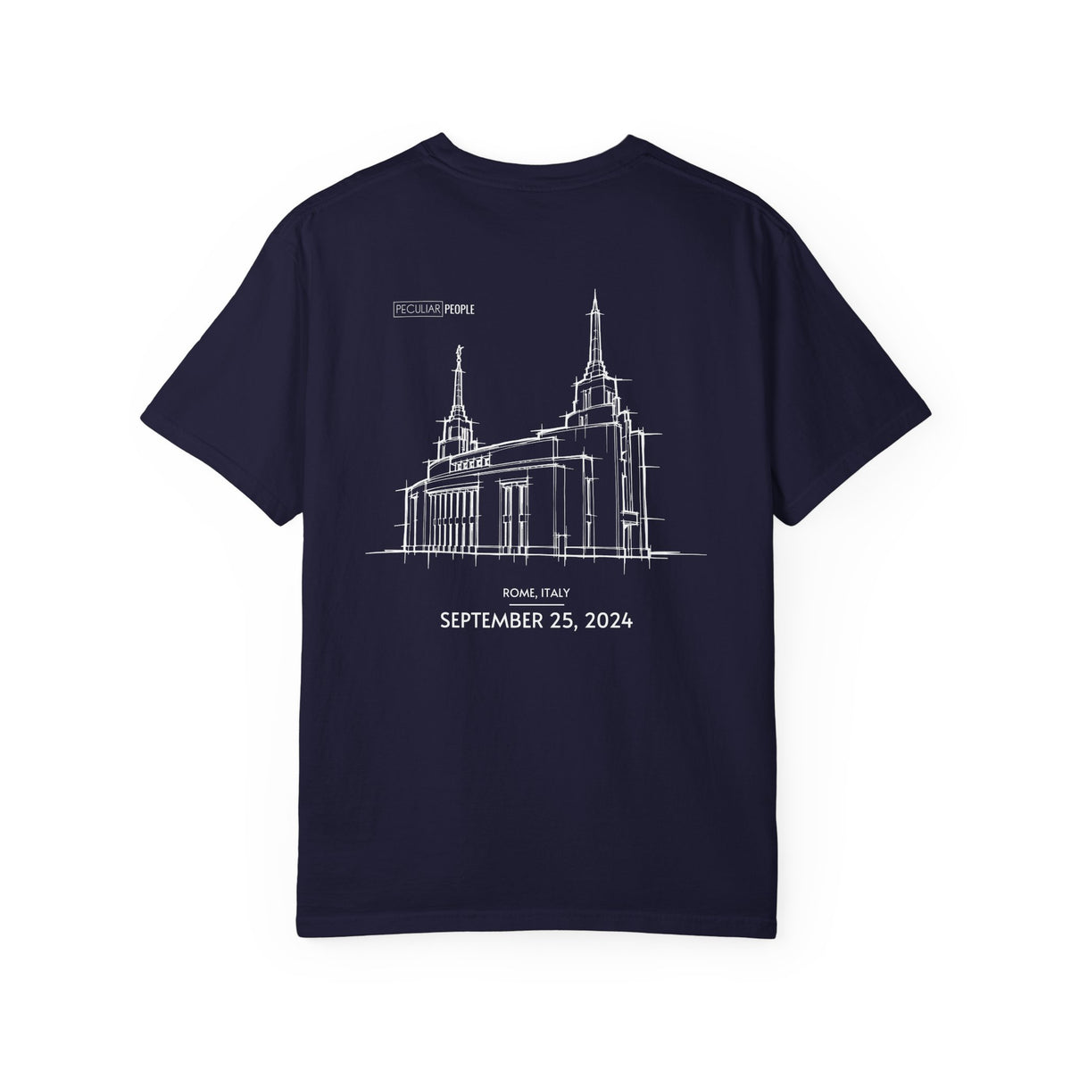 Essential Temple Tee – with personalizable date (Rome)