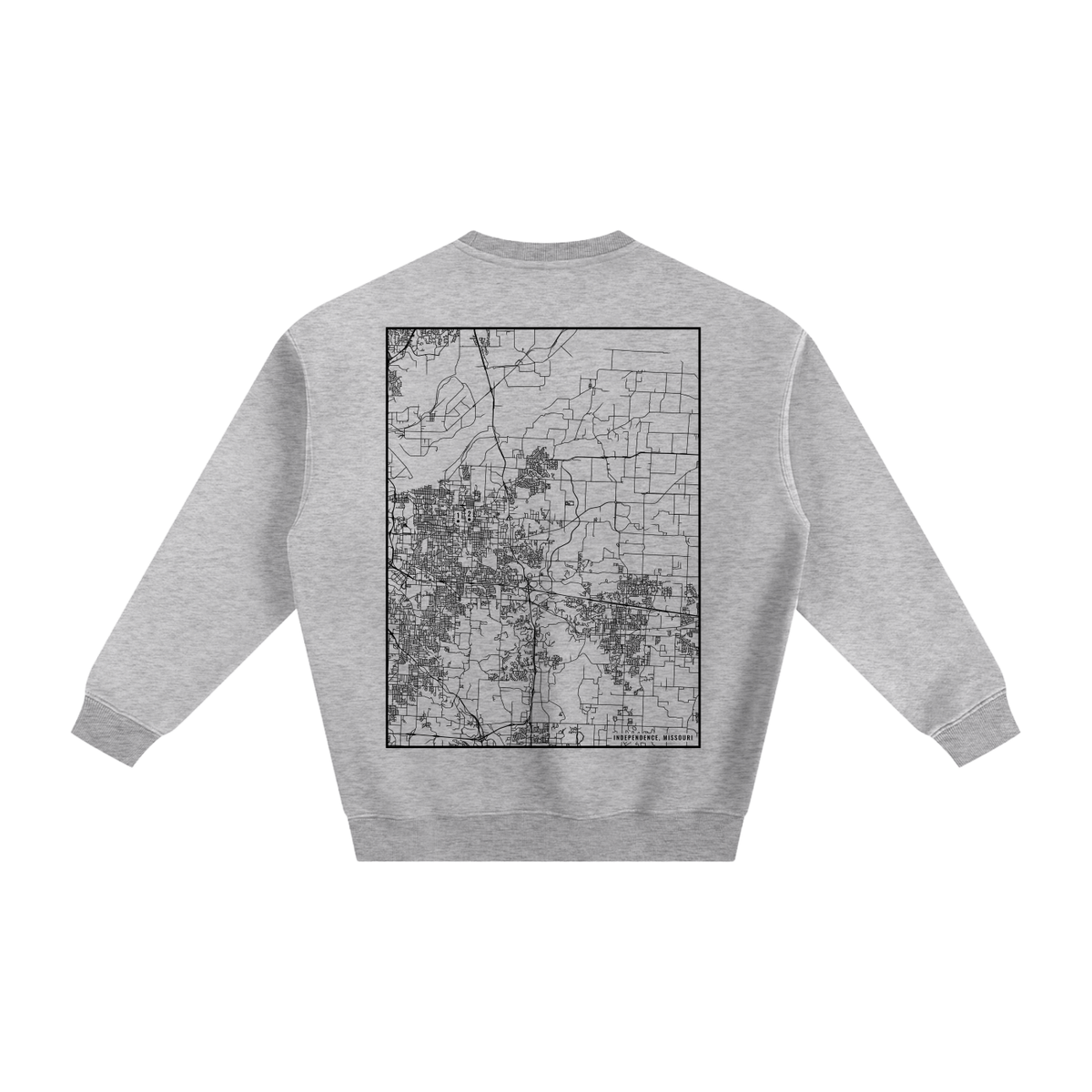 Independence map sweatshirt, back print - Heather Gray
