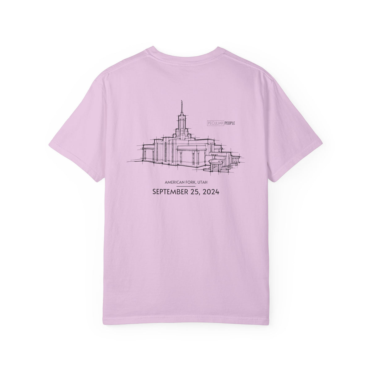 Essential Temple Tee – with personalizable date (Mount Timpanogos)