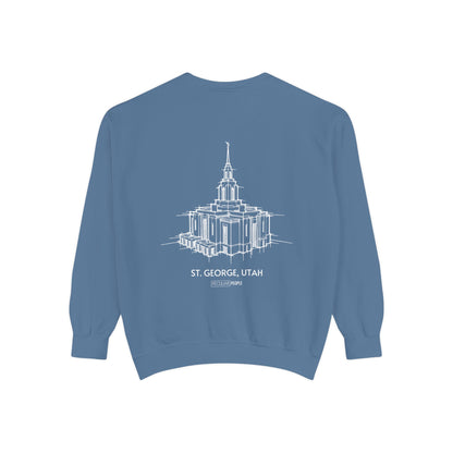 Classic Temple Crew Sweatshirt (Red Cliffs)