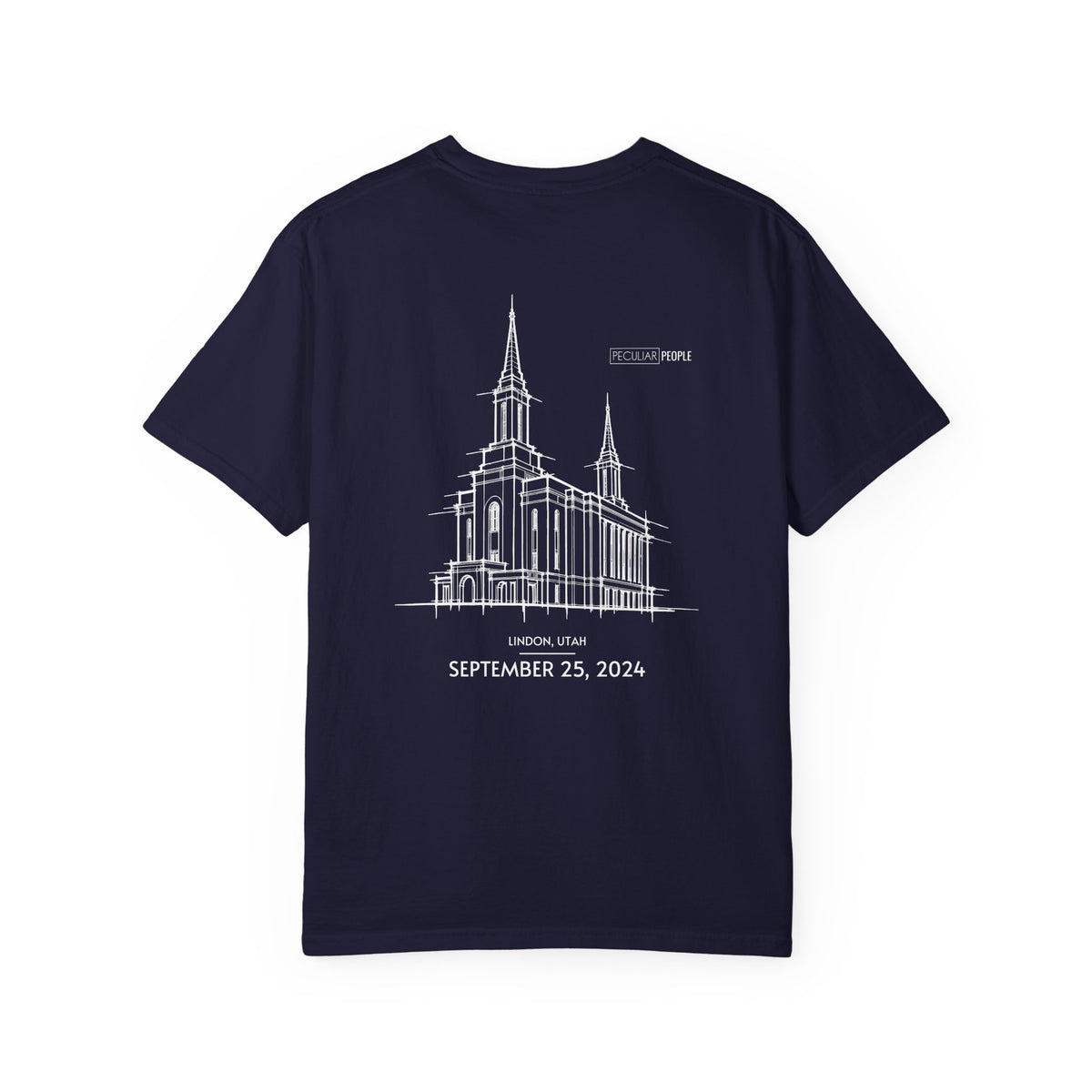 Essential Temple Tee – with personalizable date (Lindon)