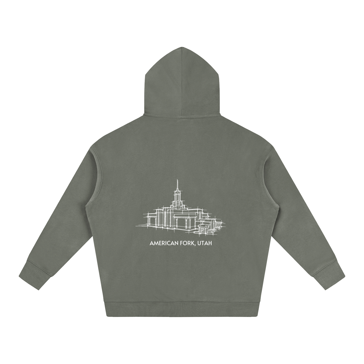 Ultra-soft Oversized Temple Hoodie (Mount Timpanogos)