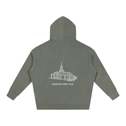 Ultra-soft Oversized Temple Hoodie (Mount Timpanogos)