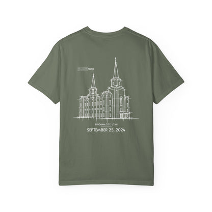 Essential Temple Tee – with personalizable date (Brigham City)