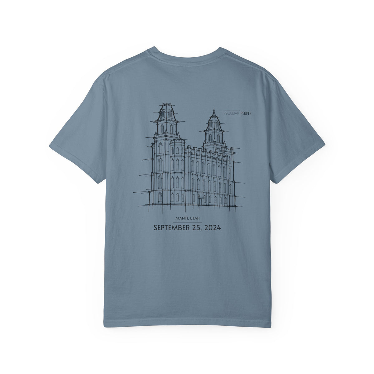 Essential Temple Tee – with personalizable date (Manti)