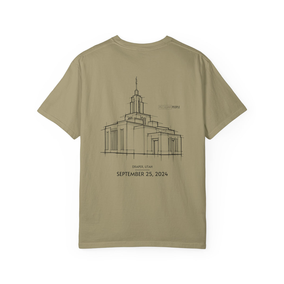 Essential Temple Tee – with personalizable date (Draper)