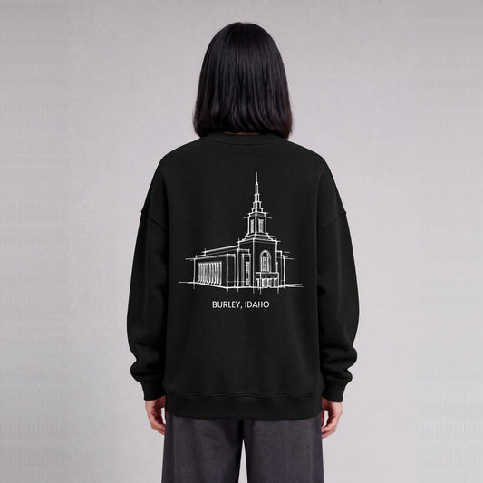 Burley Temple back print on model - Black