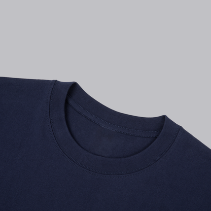 Ribbed collar detail, shown in Navy Blue