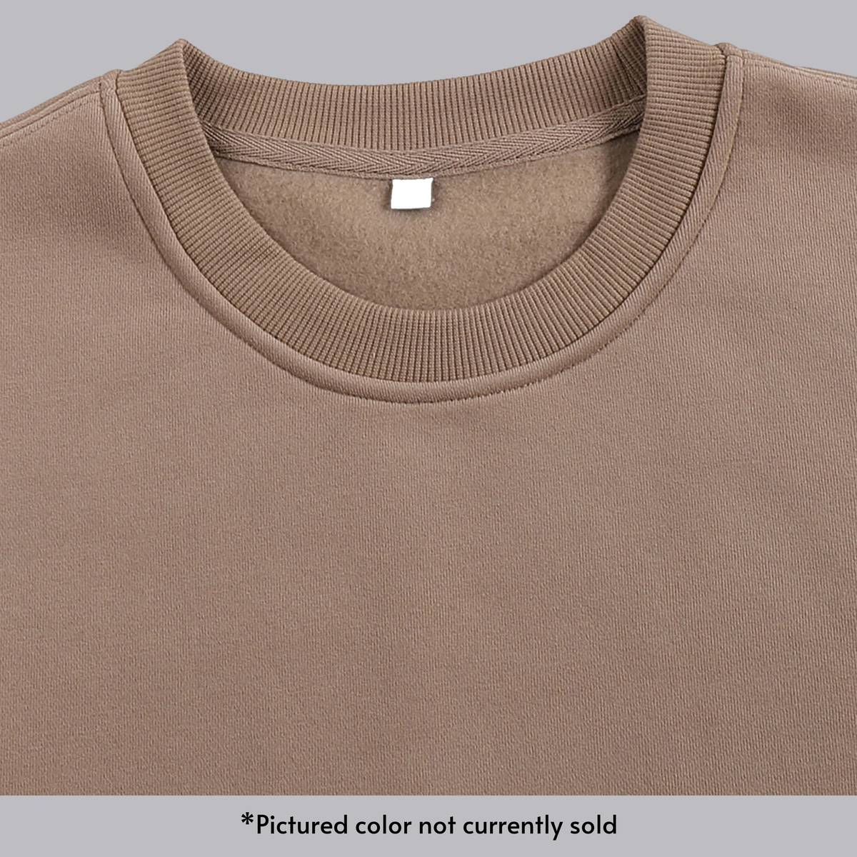 Ribbed collar detail, shown in a sample colourway