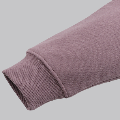 Ribbed cuff detail, shown in Mauve