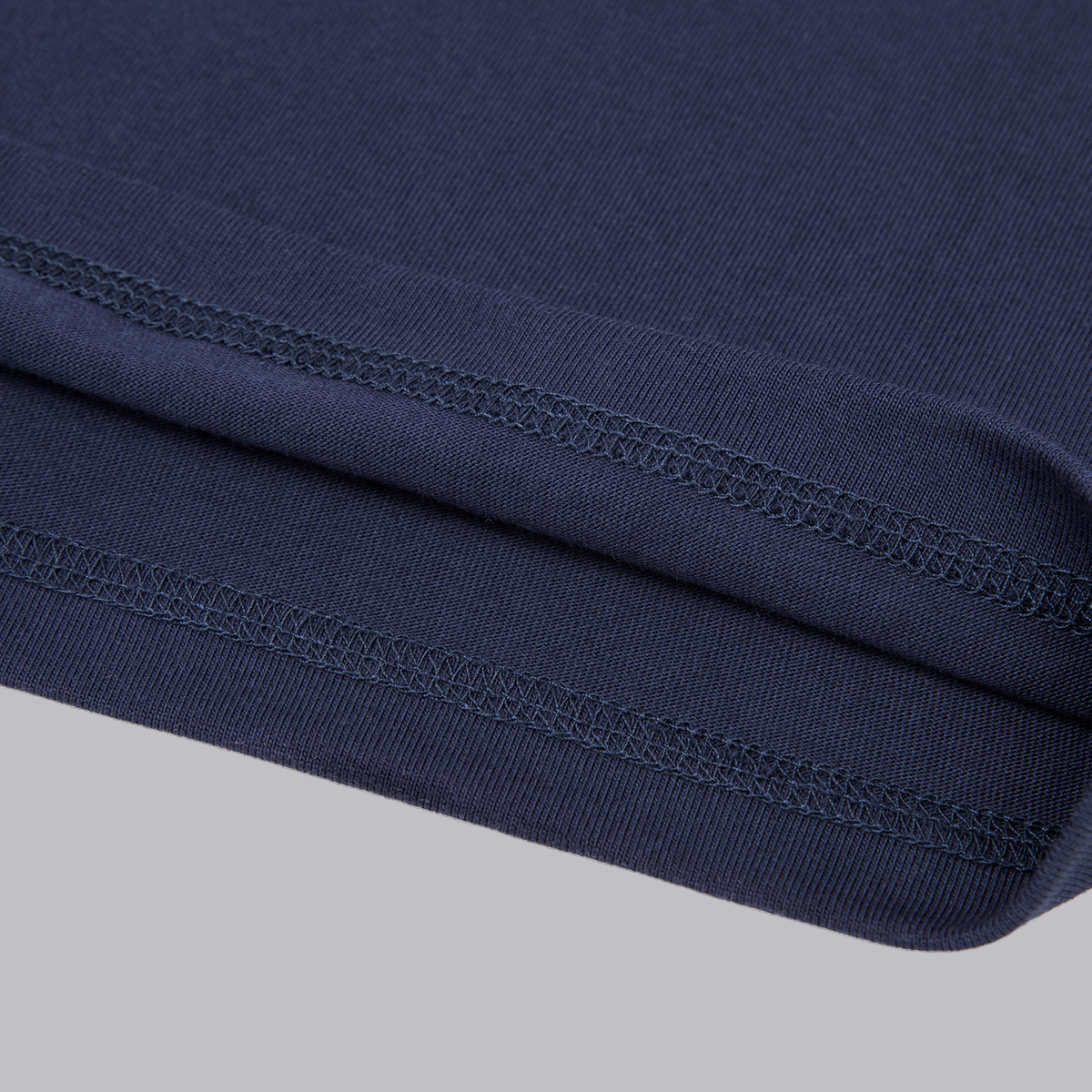 Hem stitching detail, shown in Navy Blue