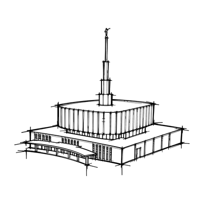 Temple line art close-up - Ogden (original)