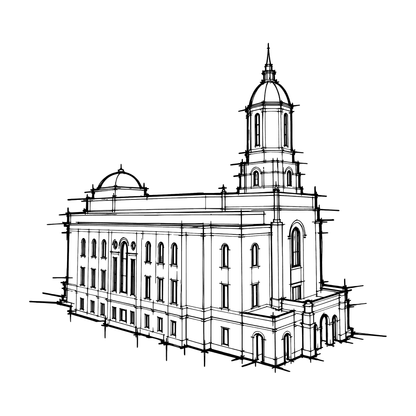 Temple line art close-up - Smithfield