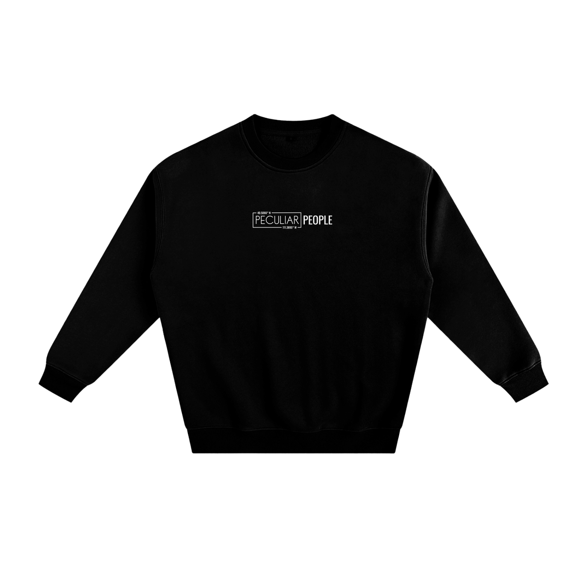 Heber City map sweatshirt, front logo - Black