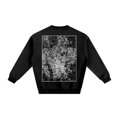 San Antonio map sweatshirt, back print - Black