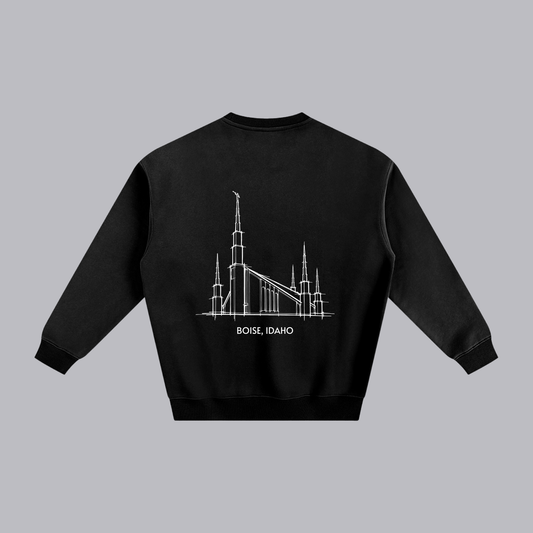 Boise Temple back print flat lay - Black
