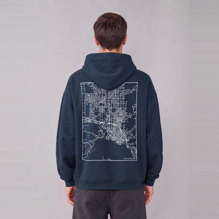 Ultra-soft Oversized Map Hoodie (Coeur d'Alene)