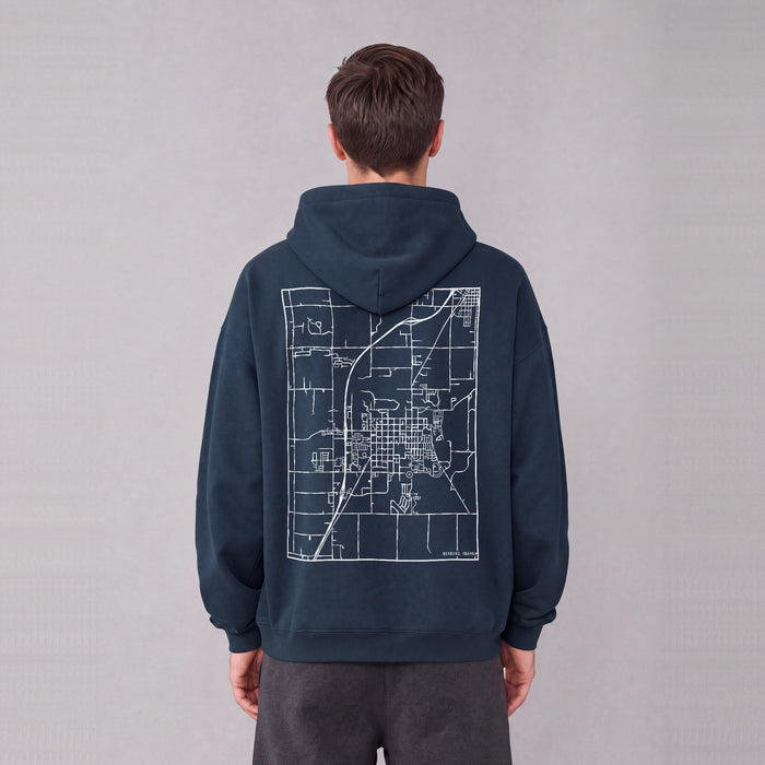 Ultra-soft Oversized Map Hoodie (Rexburg)