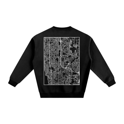 Taylorsville map sweatshirt, back print - Black