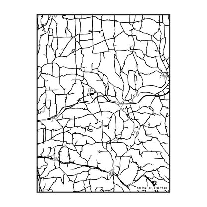 City map art close-up - Colesville