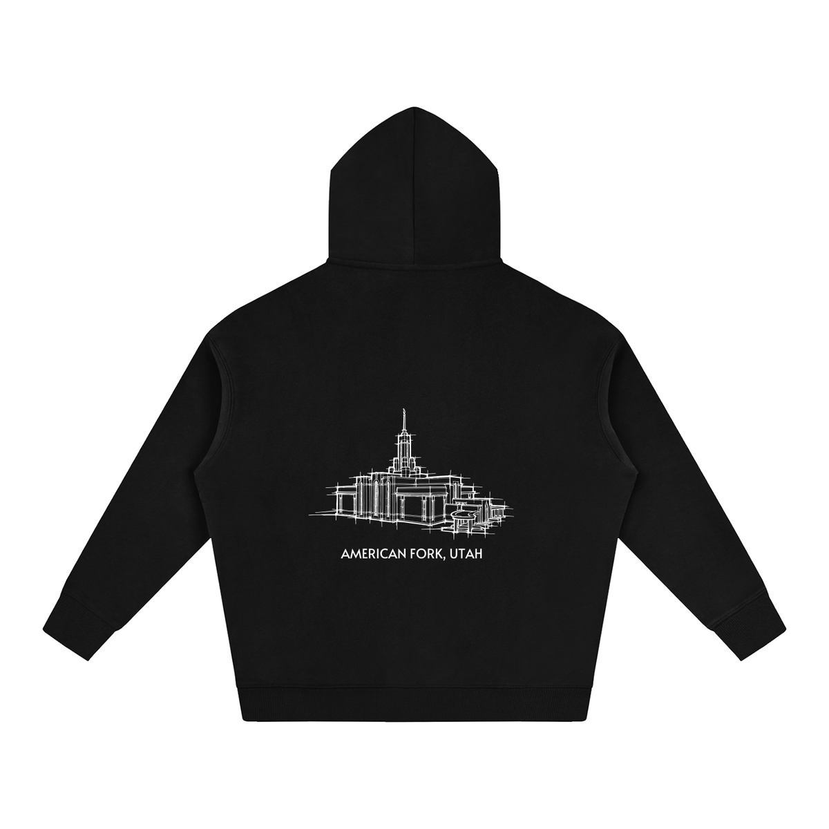 Ultra-soft Oversized Temple Hoodie (Mount Timpanogos)