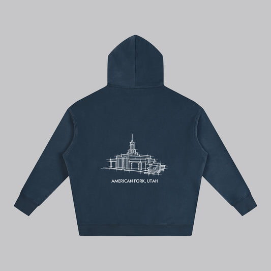 Ultra-soft Oversized Temple Hoodie (Mount Timpanogos)