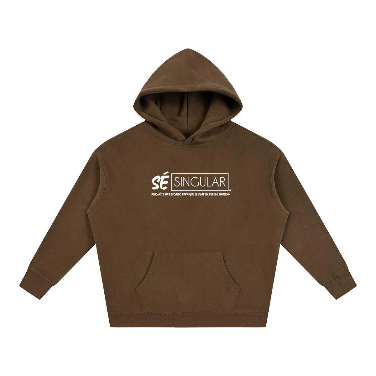 Sé Singular hoodie front print - Coffee