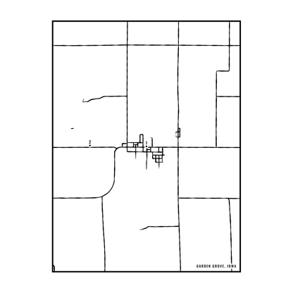City map art close-up - Garden Grove