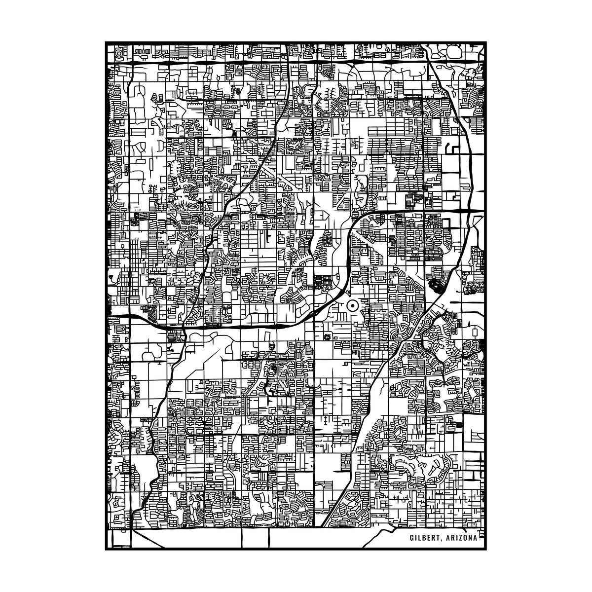 City map art close-up - Gilbert