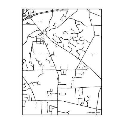 City map art close-up - Kirtland
