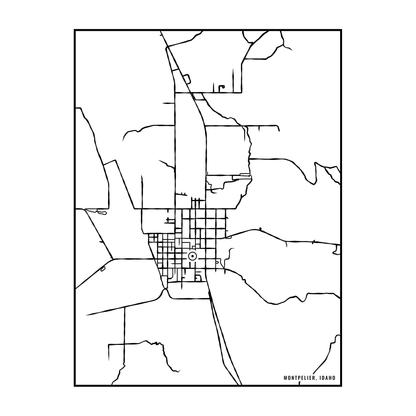 City map art close-up - Montpelier