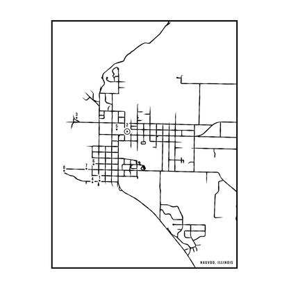 City map art close-up - Nauvoo