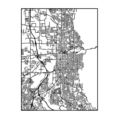 City map art close-up - Ogden