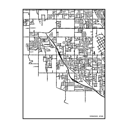 City map art close-up - Syracuse