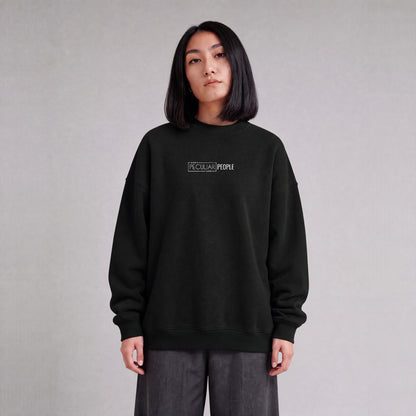 Ogden map sweatshirt, front logo on model - Black