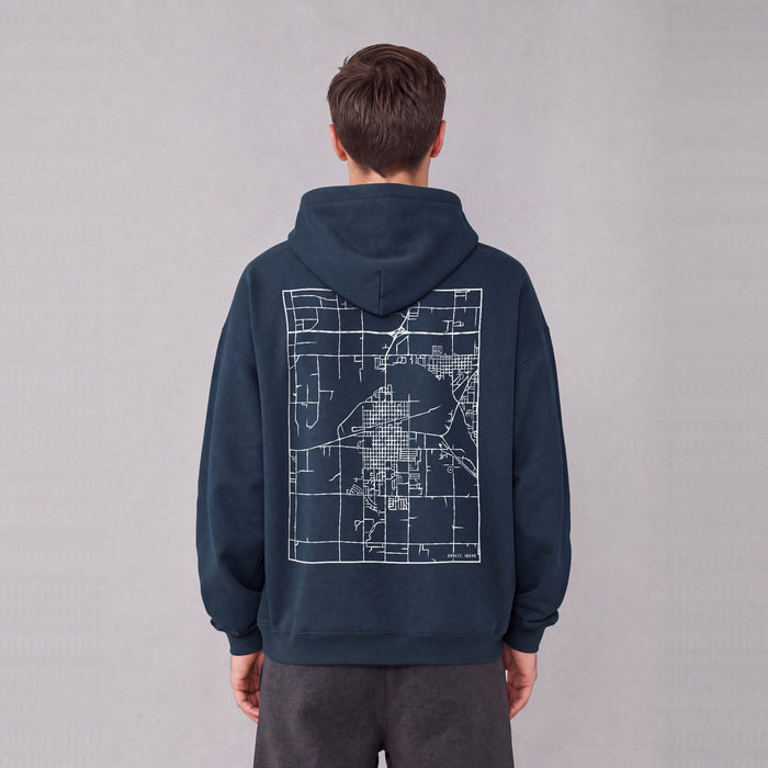 Ultra-soft Oversized Map Hoodie (Burley)