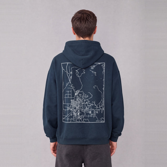 Ultra-soft Oversized Map Hoodie (Heber City)
