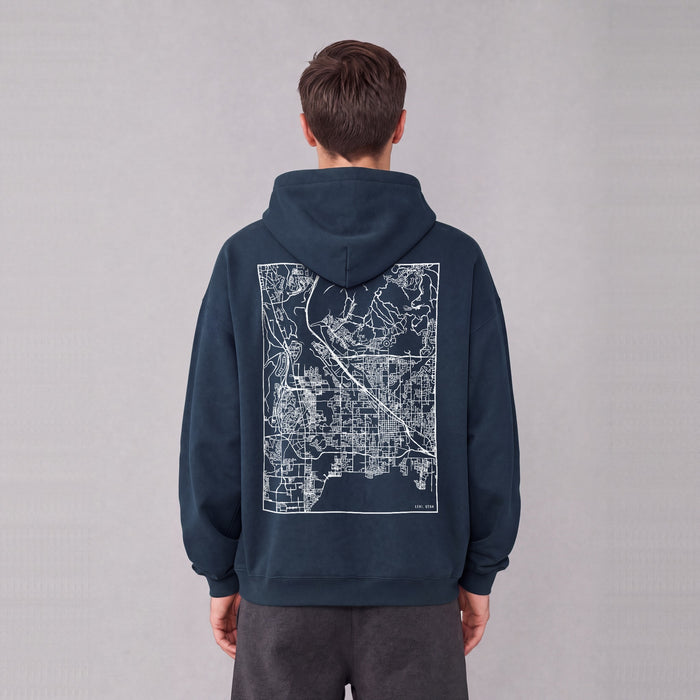 Ultra-soft Oversized Map Hoodie (Lehi)