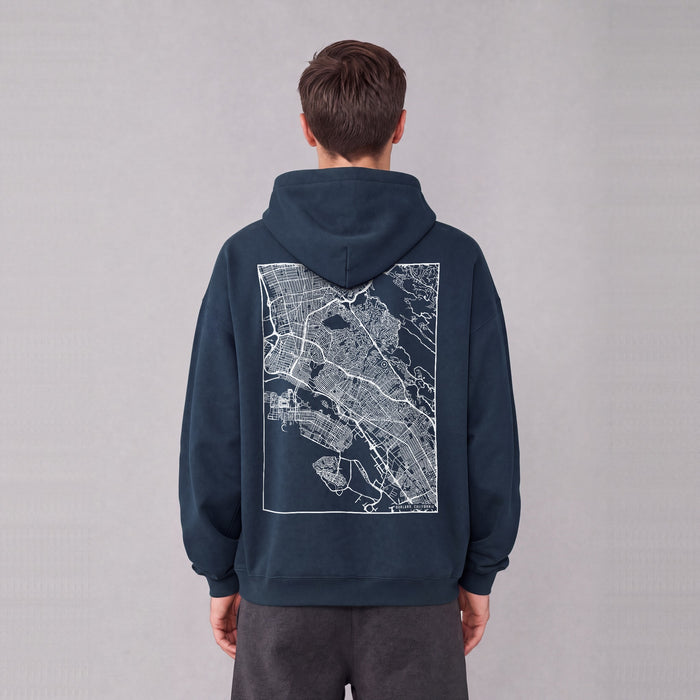 Ultra-soft Oversized Map Hoodie (Oakland)