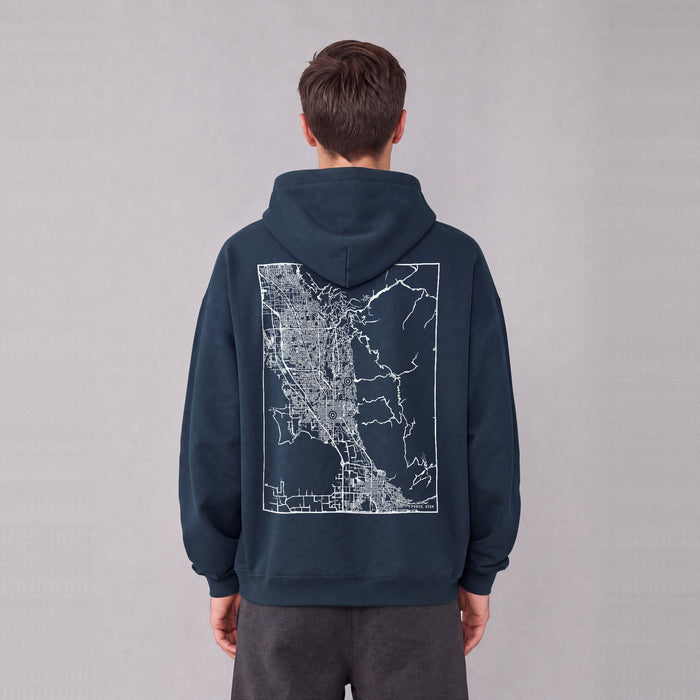 Ultra-soft Oversized Map Hoodie (Provo City Center)