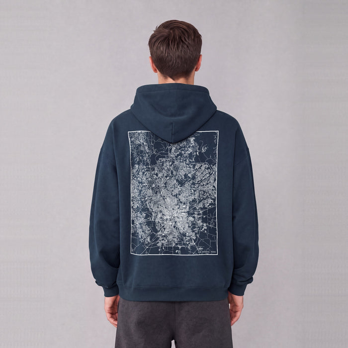 Ultra-soft Oversized Map Hoodie (San Antonio)