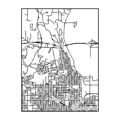 City map art close-up - Winter Quarters